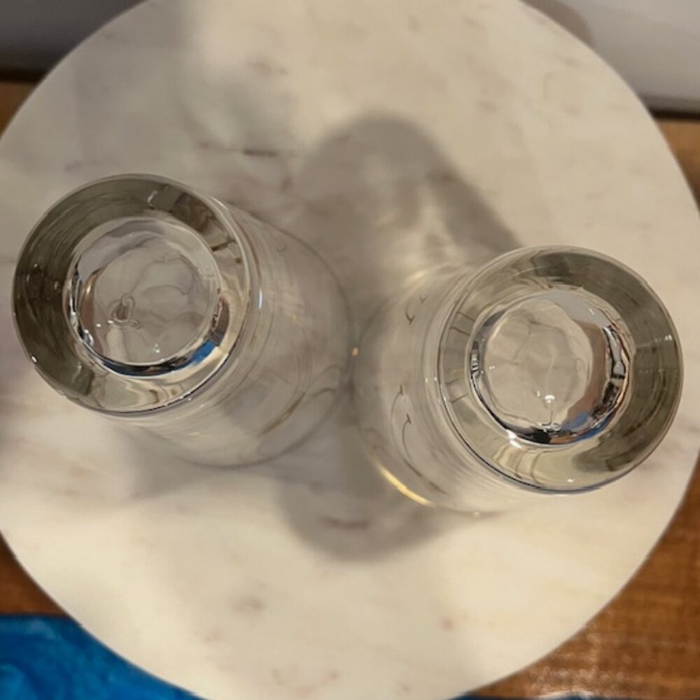Pair of Vintage MCM Libbey Adagio 8oz Glasses with Gold Design - Picture 5 of 6